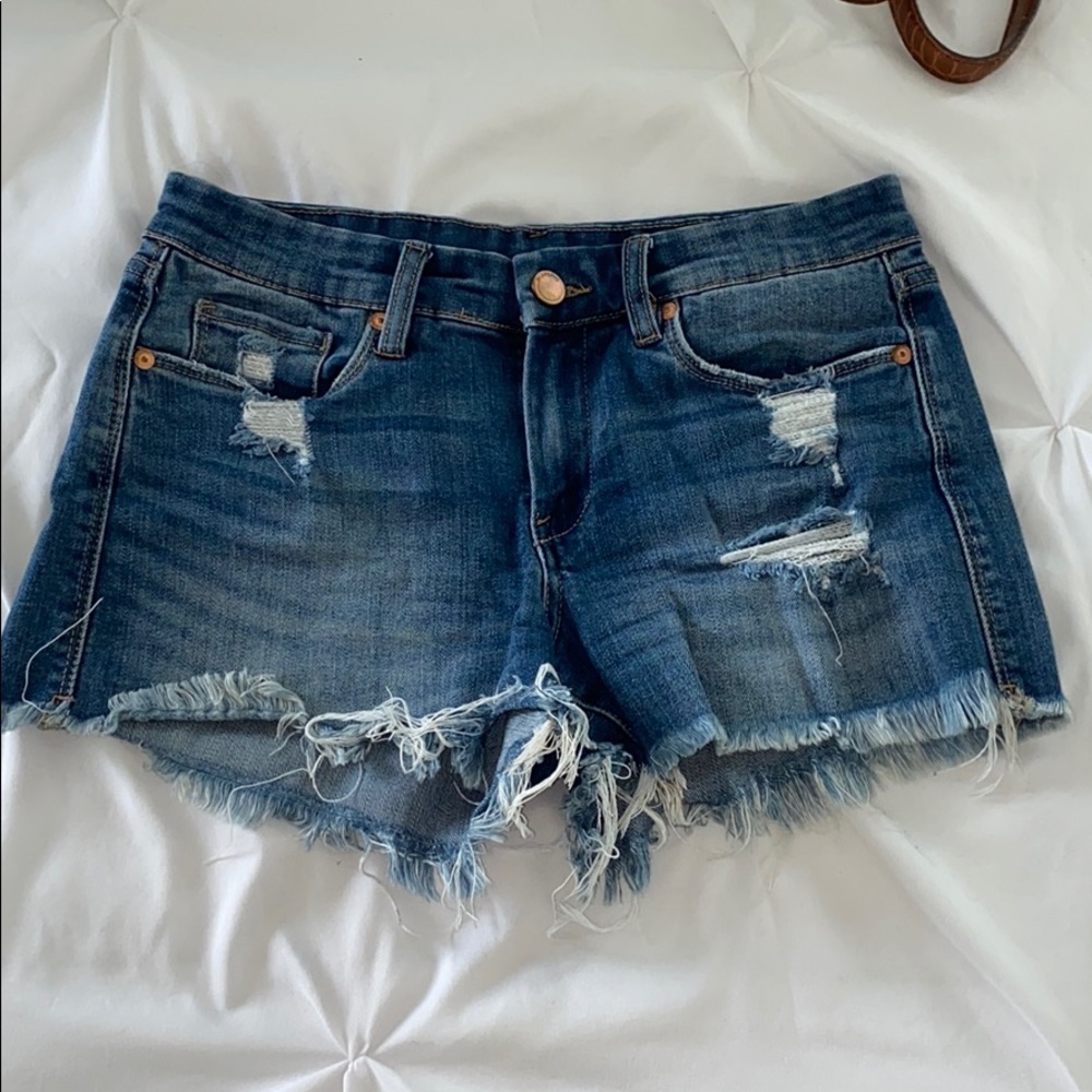 Denim cutoff shorts